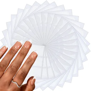 1140 Pieces French Manicure Nail Stickers Self Adhesive French Tip Nail Art Stickers V-Shaped Moon Nail Tip Strips French Manicure Nail Guides for DIY Decoration Stencil Tools Kits（30 Sheets）