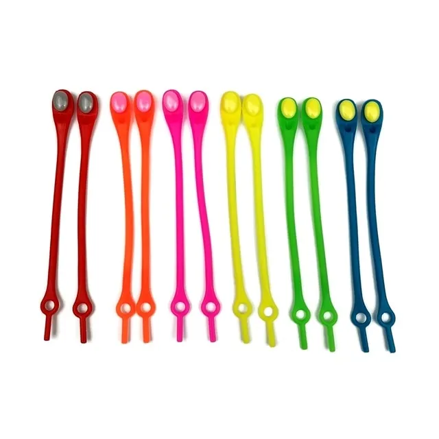 12pcs  Tie-Free Elastic Shoelaces