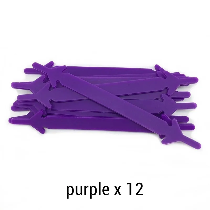 12pcs/lot Silicone Shoelaces No tie Elastic Shoe Laces