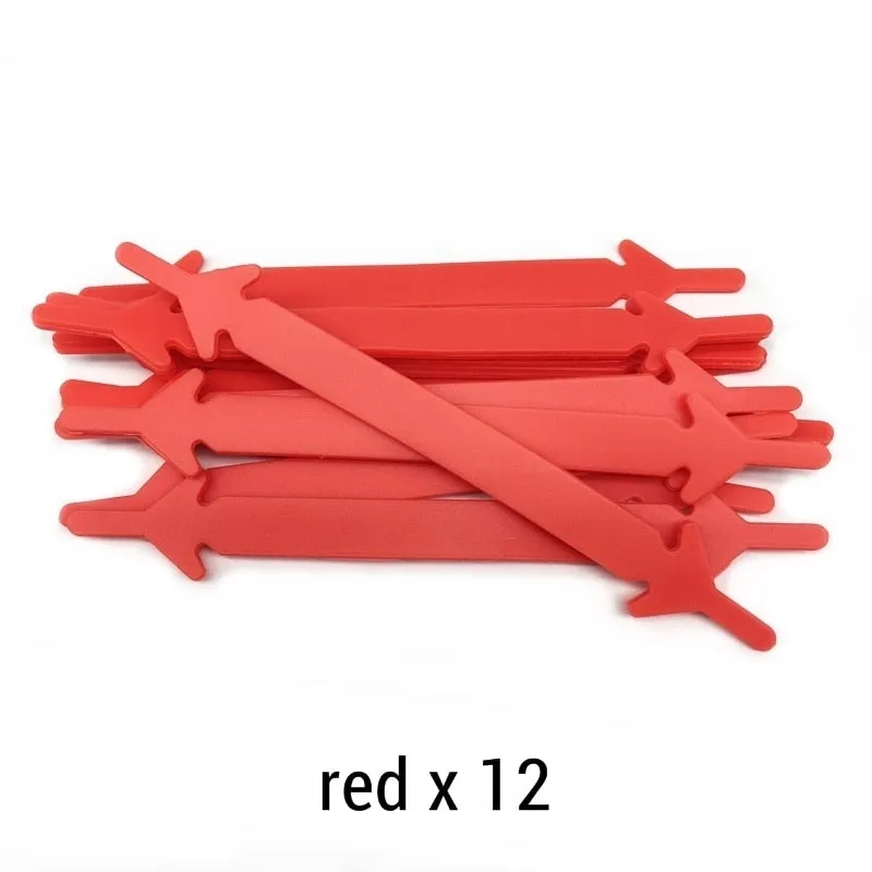 12pcs/lot Silicone Shoelaces No tie Elastic Shoe Laces