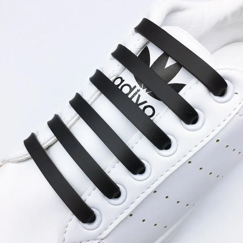 12pcs/lot Silicone Shoelaces No tie Elastic Shoe Laces