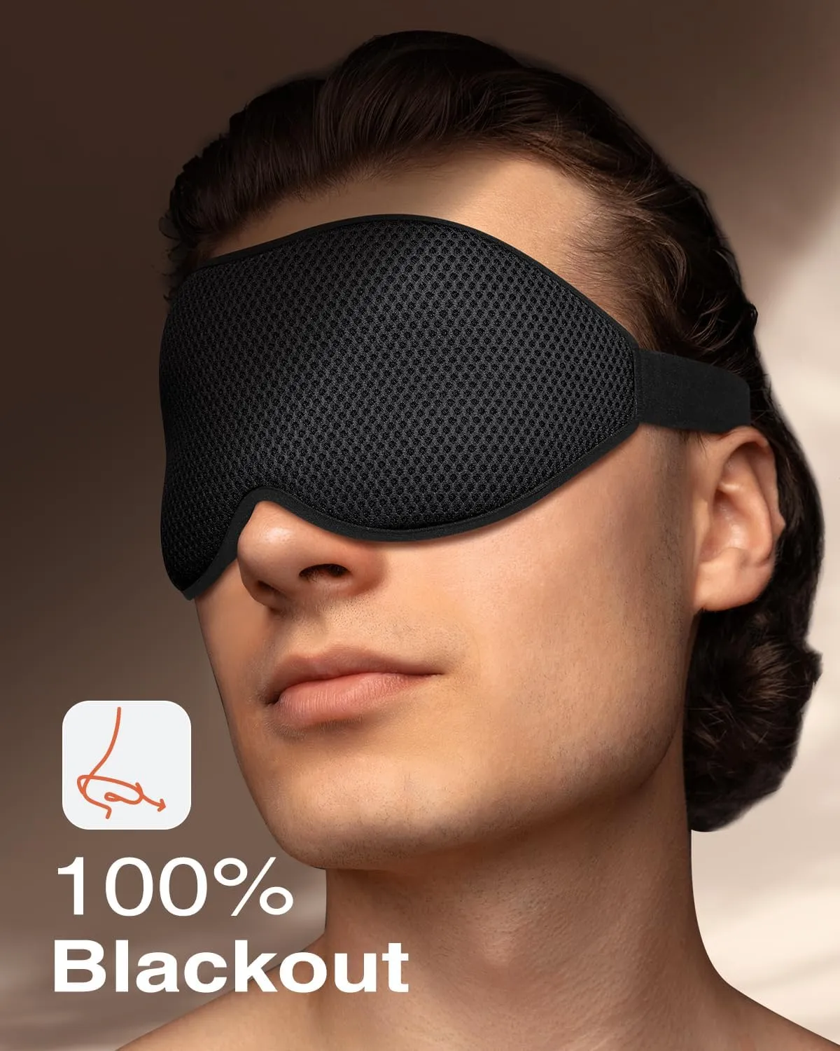 2 Packs Sleep Mask for Side Sleeper, Eye Mask for Sleeping Women Men, 3D Contoured Cup No Eye Pressure 100% Light Blocking Sleeping Mask with Adjustable Strap Night Blindfold Flight, Nap, Black