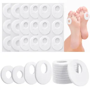 52 Pcs Callus Cushions 4 Sizes Felt Callus Pads Soft Felt Corn Cushions for Feet, Adhesive Corn Pads for Men Women Toes Heel Foot Care Pain Relief