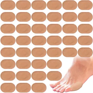 60 Pieces Bunion Cushions Self-Adhesive Bunion Pads Skin Color Foot Callus Patches Foot Blister Pads Shoe Accessories Women Men Feet Heel Protector Pads for Bunionette Pain Relief