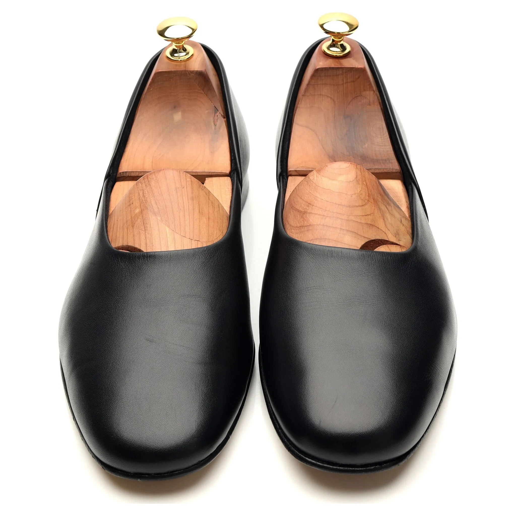 'Ajax' Black Leather Slippers UK 9 F
