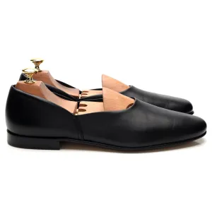 'Ajax' Black Leather Slippers UK 9 F