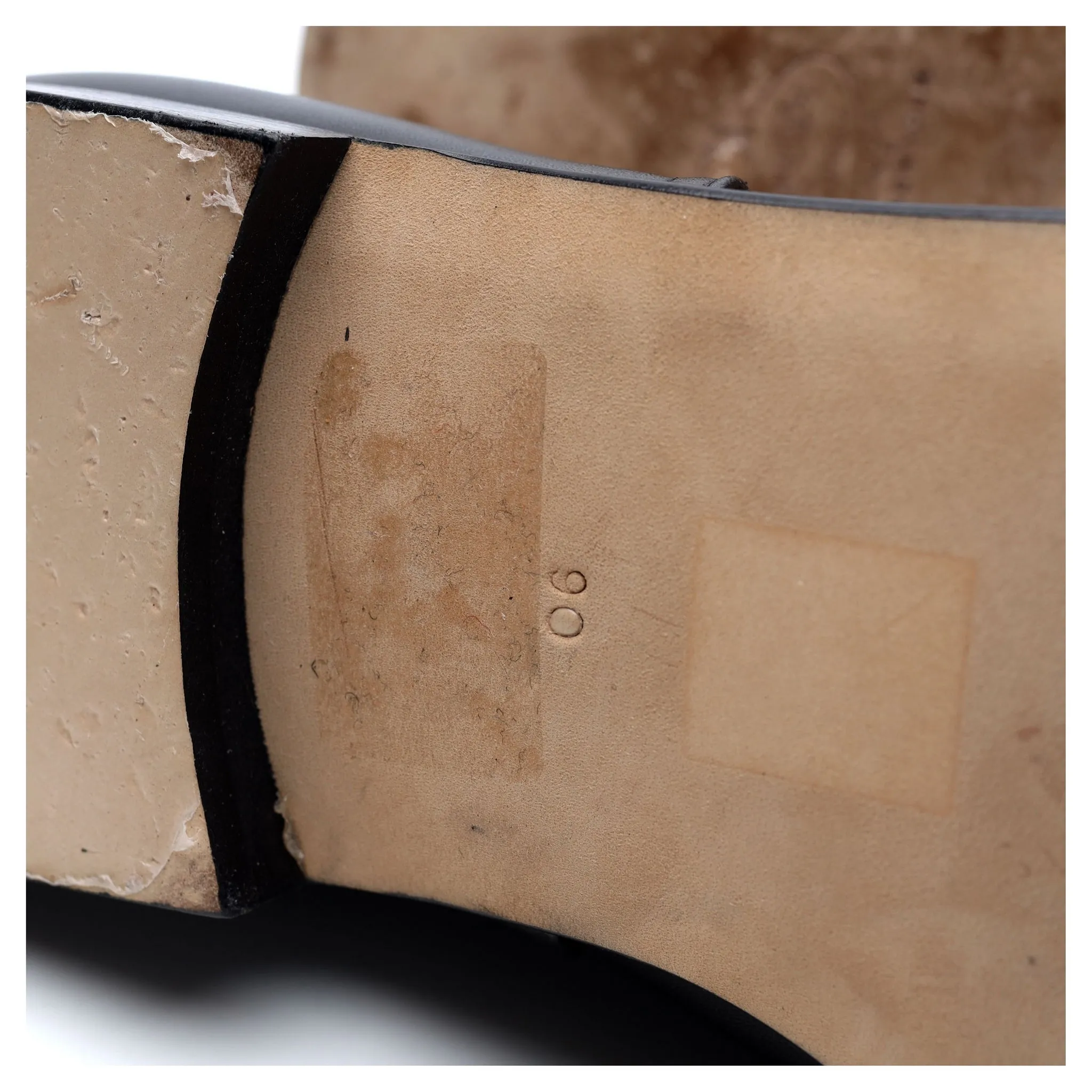 'Ajax' Black Leather Slippers UK 9 F
