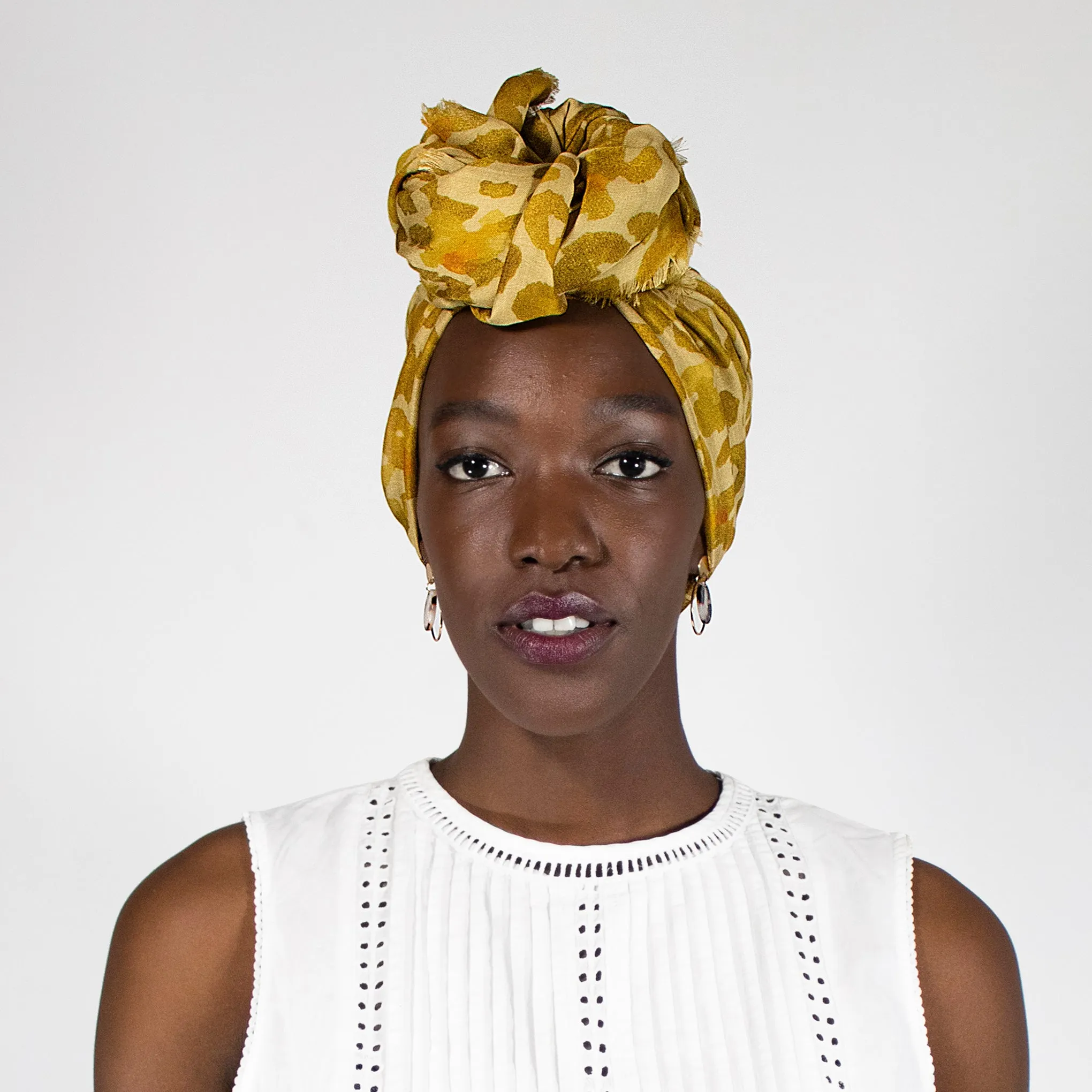 Aureum Leopard Silk Modal Scarf