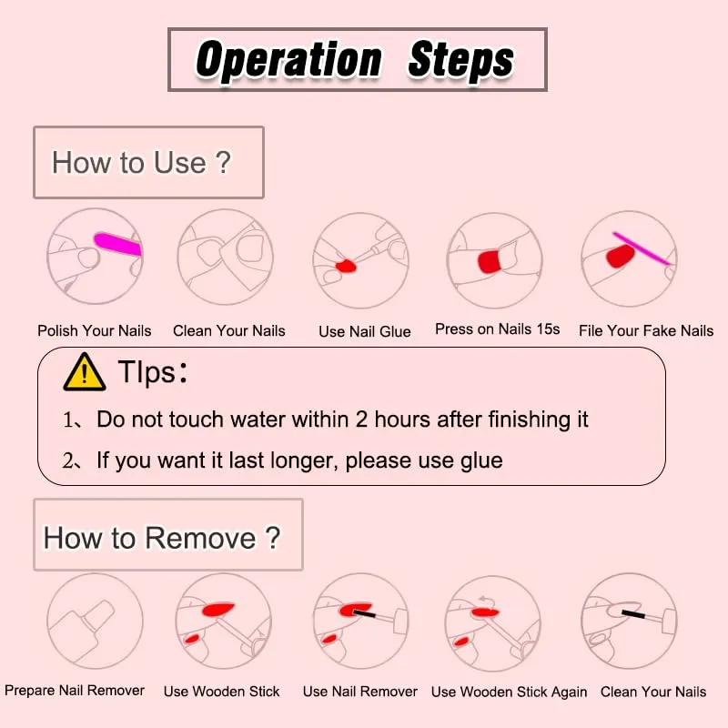 BAOYAALIN Press on Nails Short Medium Square French White Fake Nails with Simple Design, Press ons Artificial Acrylic Full Cover Glitter False Stick on Nail for Women Girls Daily Wear Wedding 24Pcs