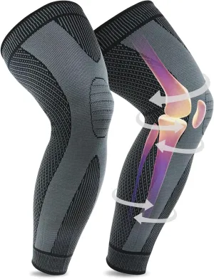 beister Full Leg Sleeve, Knee Braces for Knee Pain Women & Men, Knee Compression Sleeves, Knee Support for Meniscus Tear, ACL, Arthritis, Joint Pain Relief,Sport (Pair)