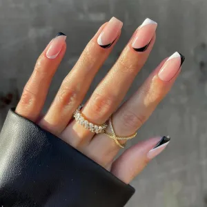Black French Nail Stickers