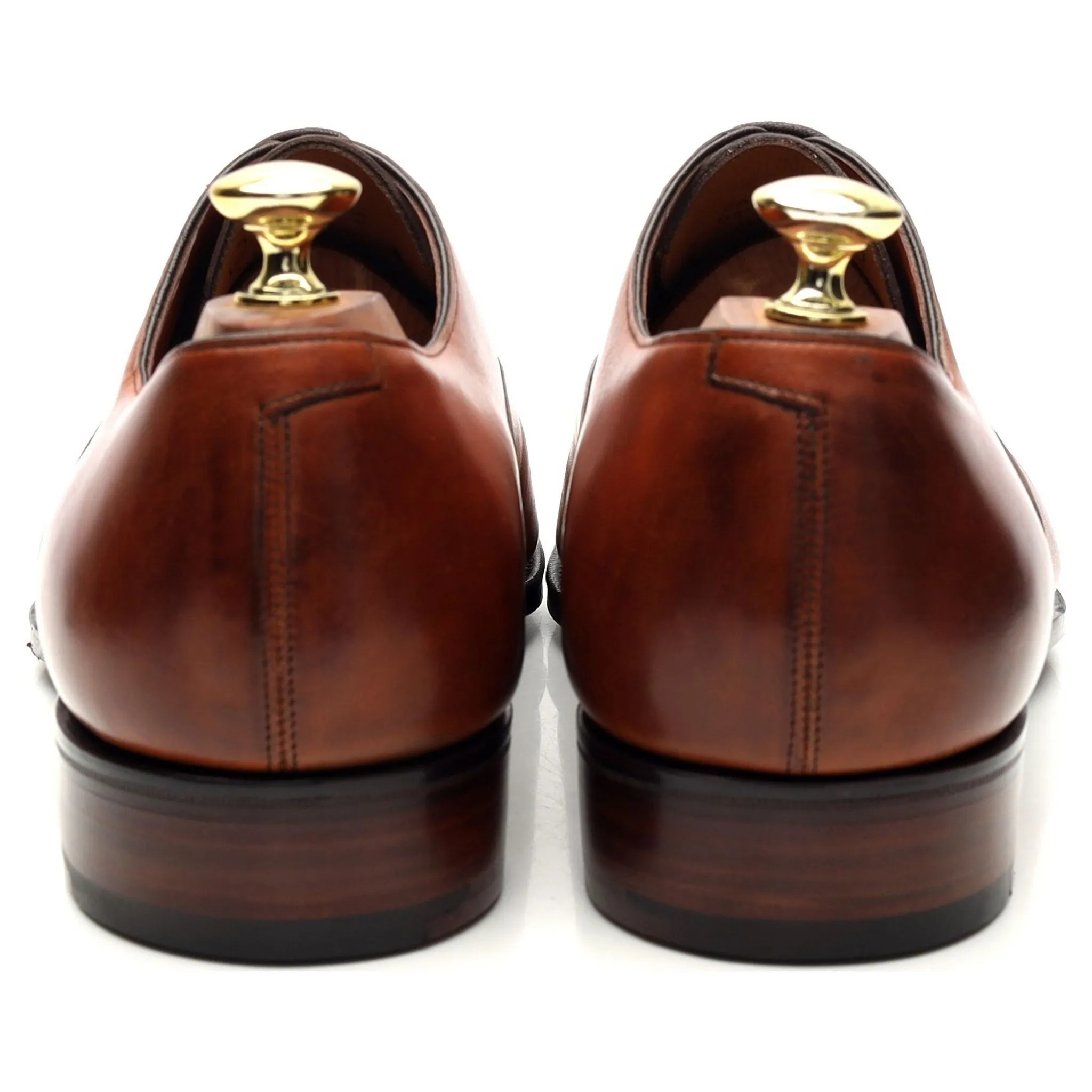 'Cambridge' Tan Brown Leather Oxford UK 8.5 E