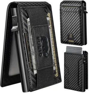 furid Card Wallet For Men Slim: Smart Wallet - Rfid Minimalist Front Pocket with ID Window Pop Up Wallet Gift For Him