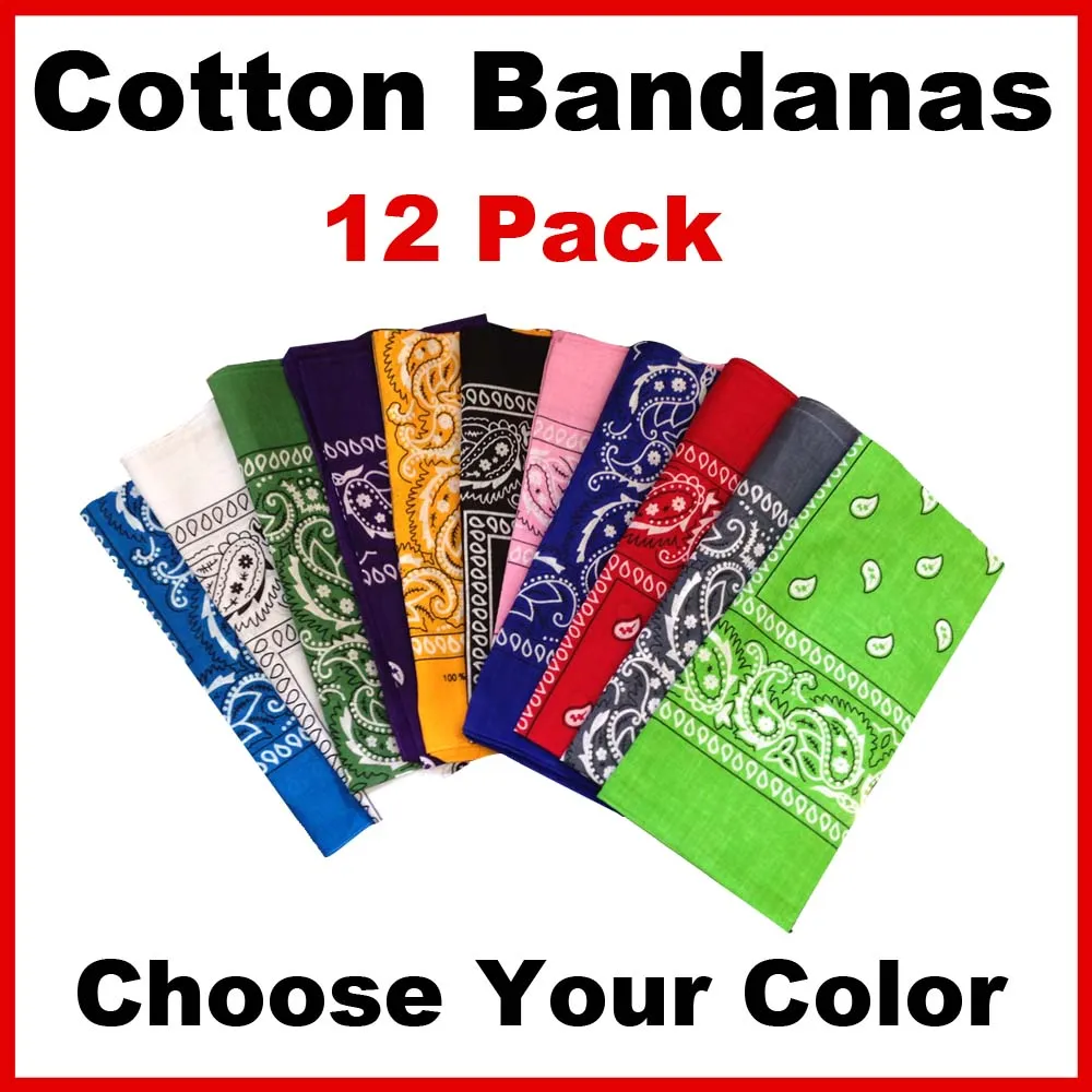 Green Bandana - Dozen (Paisley)