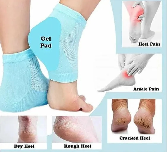 Heel Pain Relief Silicone Gel Heel Socks (Multicolor) - H00550