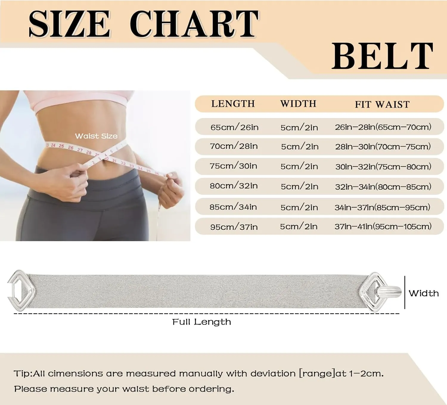Initlove Women Wide Stretchy Waistband Gold Buckle Elastic Waist Belt for Dresses