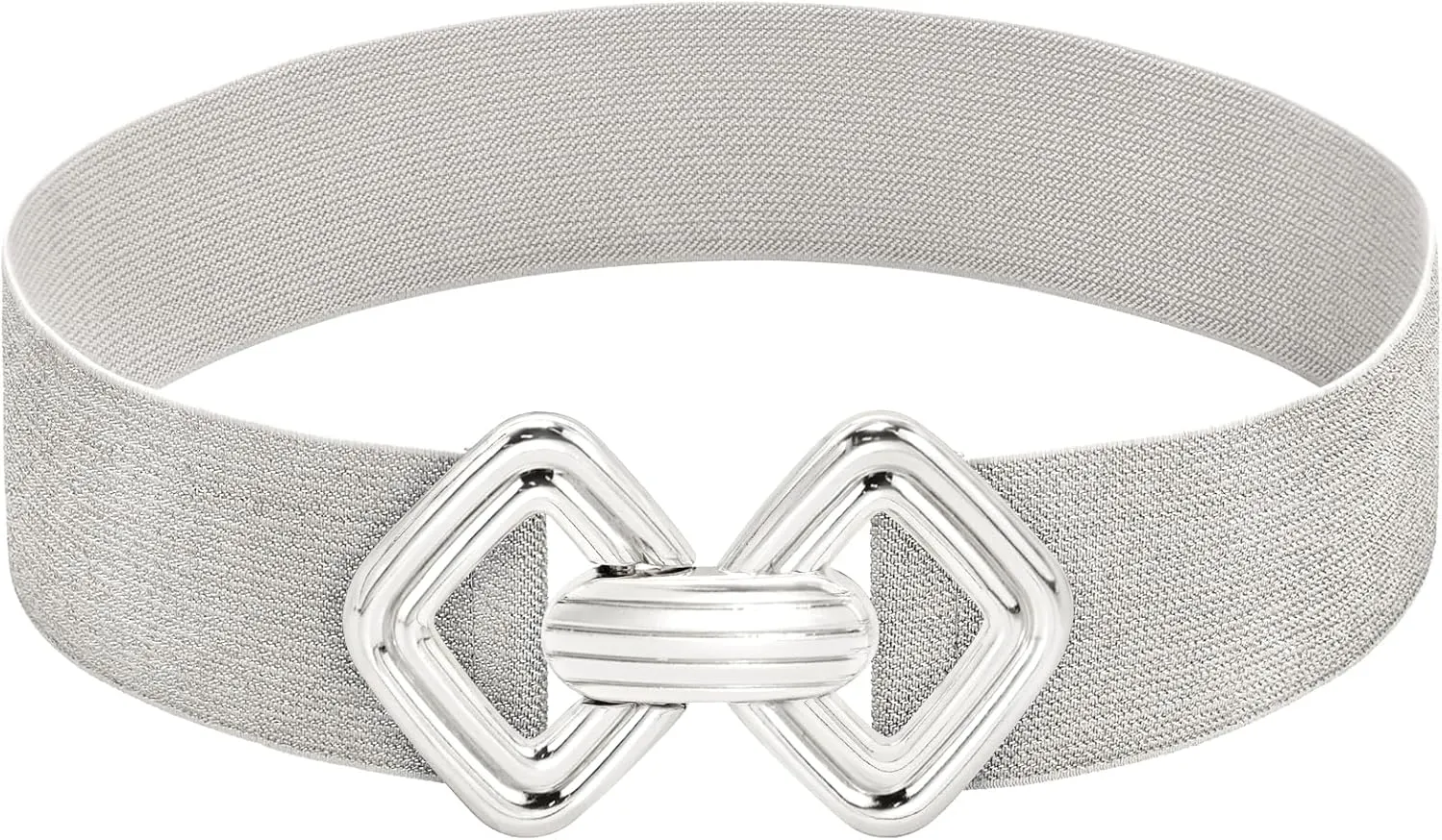 Initlove Women Wide Stretchy Waistband Gold Buckle Elastic Waist Belt for Dresses