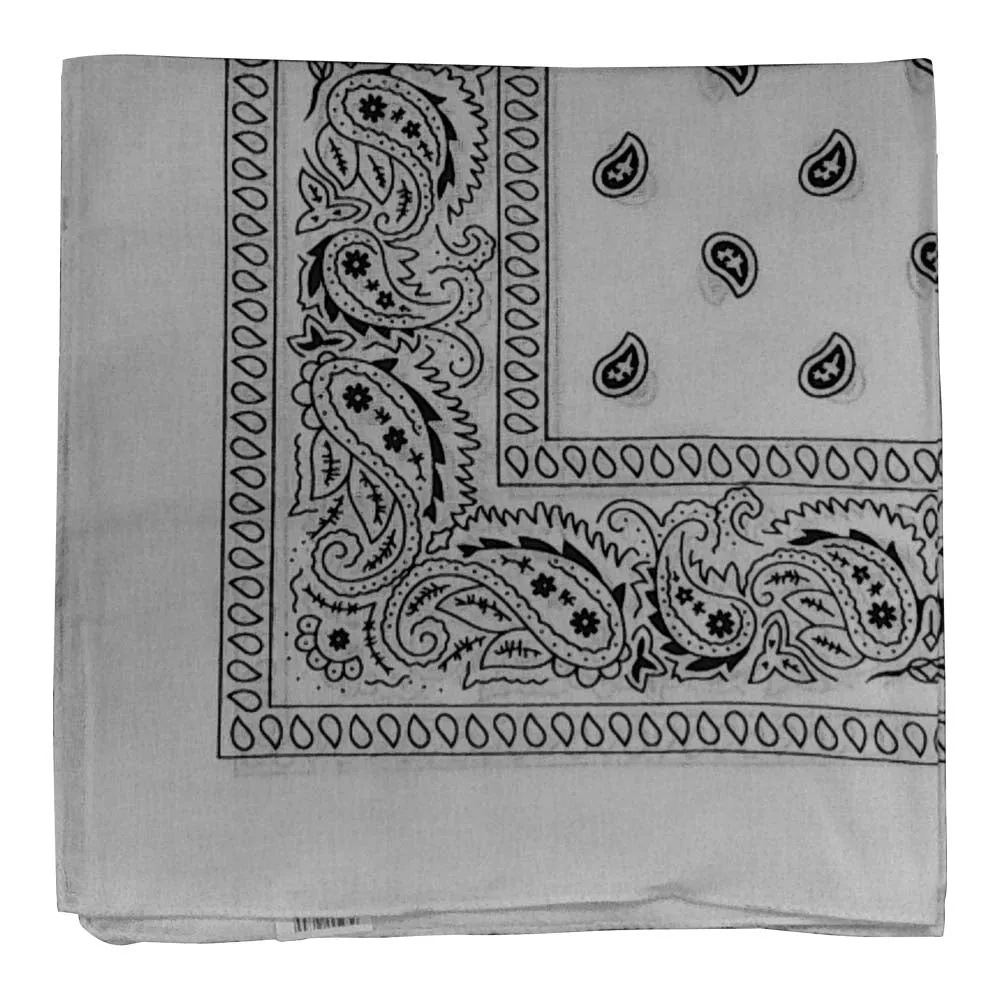 Light Blue Bandana - Dozen (Paisley)