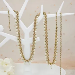 Maya - Antique Gold Polki Pearl Detail Indian Waist Chain