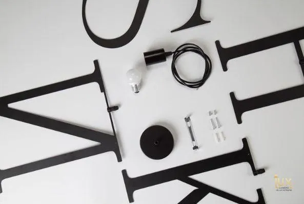 Minimalist Alphabet Pendant Light