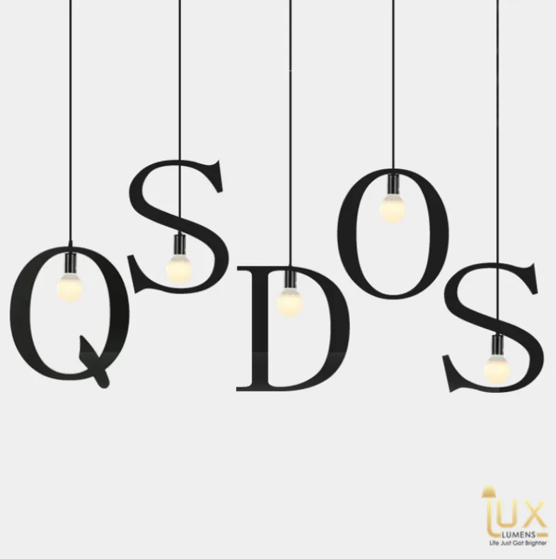 Minimalist Alphabet Pendant Light