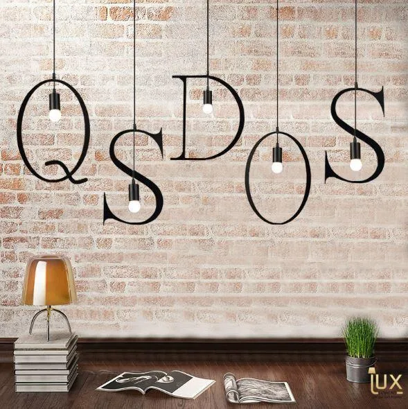 Minimalist Alphabet Pendant Light