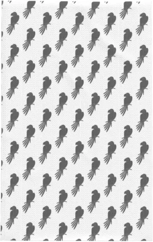 Minimalist Cute Parrot Gray Kitchen Towels - Quick Drying Absorbent Dish Towels for Kitchen Drying, Soft Hand Towels with Lanyard for Kitchen Decor