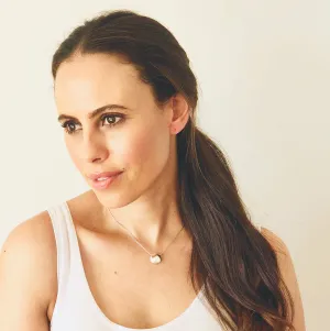 Minimalist Sterling Silver Lentil Necklace