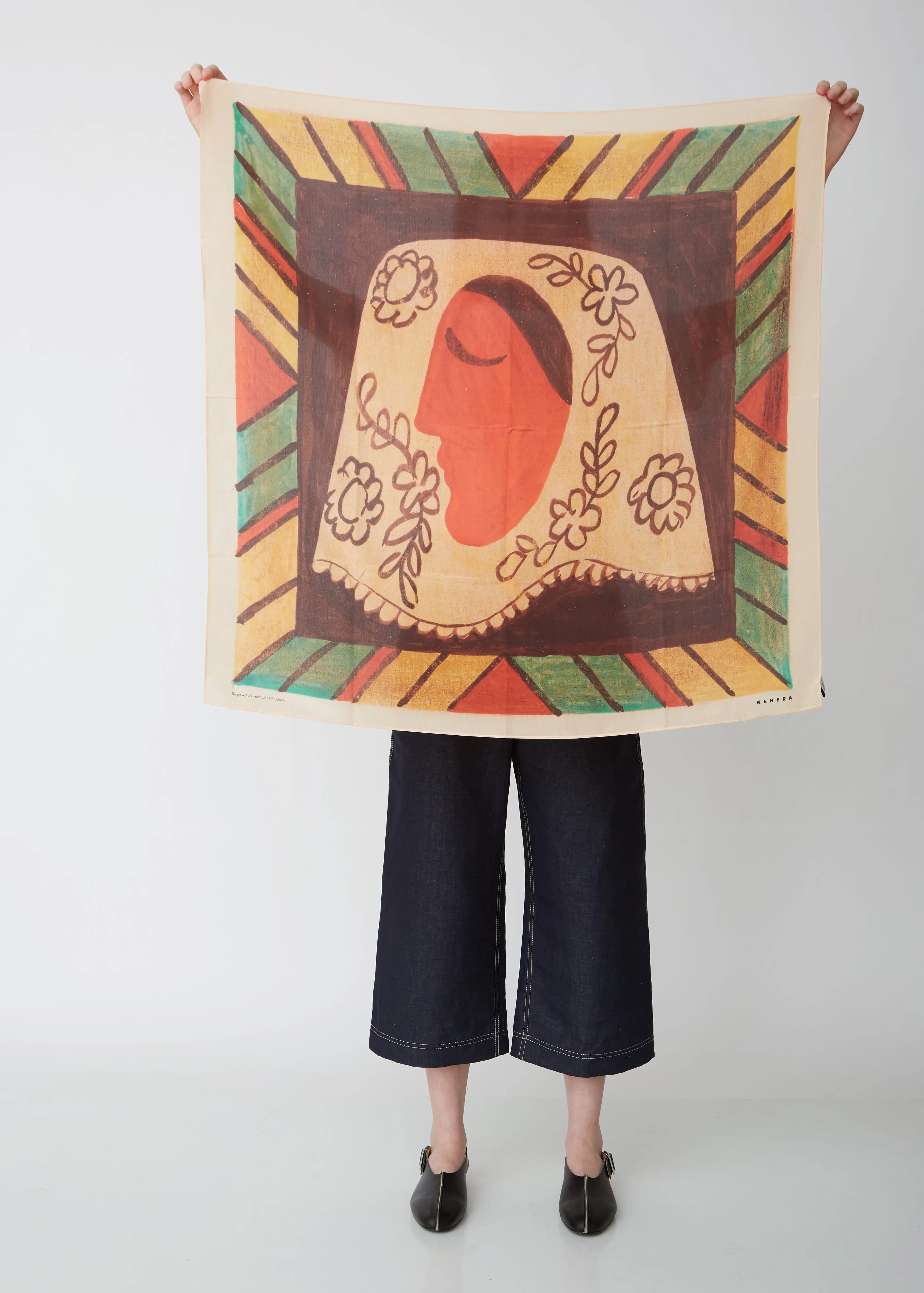 Multicolor Printed Silk Scarf