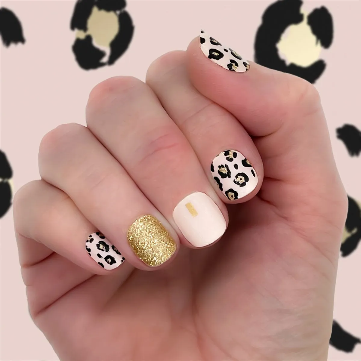 Nail Wrap - Gold Safari