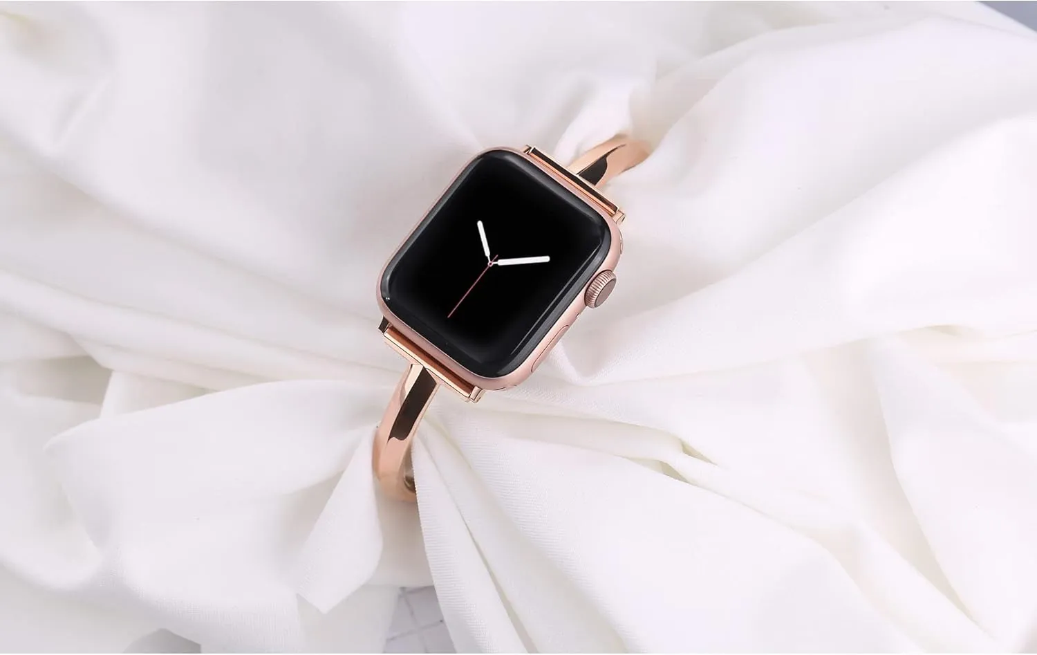 PlusRoc Stainless Steel Band Compatible with Apple Watch Band 38mm 40mm 41mm 42mm 44mm 45mm 46mm 49mm iWatch SE Series 10 9 8 7 6 5 4 3 2 1, Slim Versatile Bangle Bracelet for Women