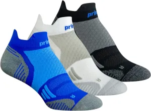 Prince Durable Comfortable Athletic Low Cut Compression Ankle Socks for Pickleball Running Walking Cycling Men Women 3 Pack