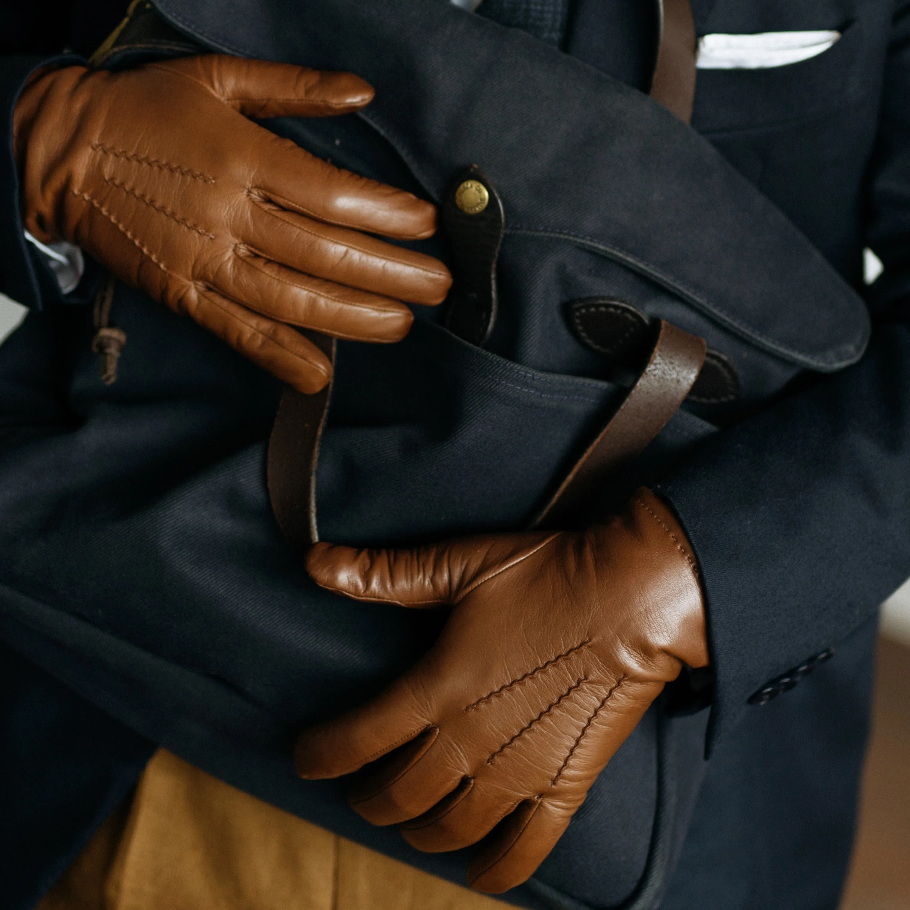 San Severo Saddle Brown Leather Gloves