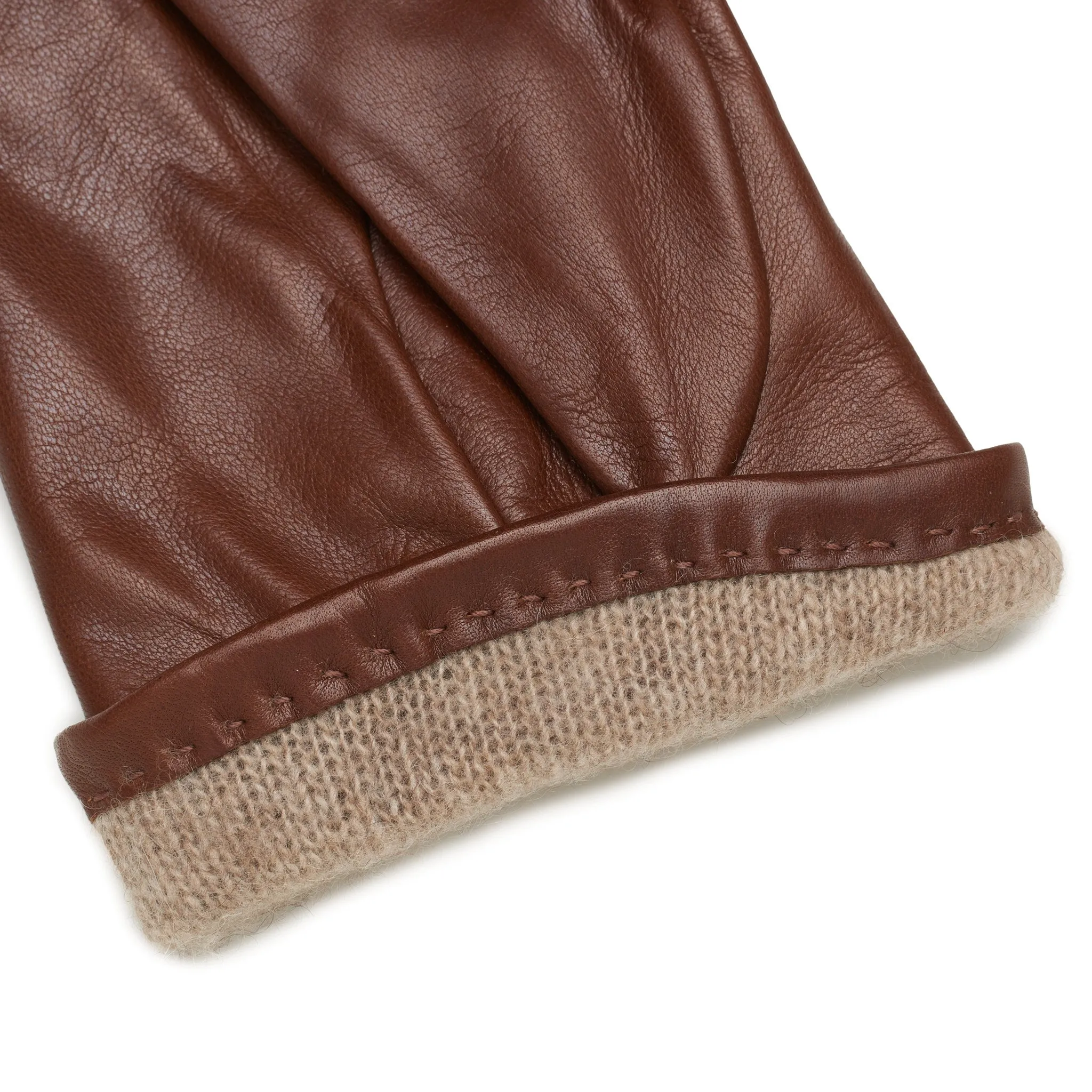 San Severo Saddle Brown Leather Gloves