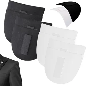 Shoulder Pads 4 Pairs Shoulder Pads for Womens Clothing Shoulder Pad Womens Shoulder Pads 1.5 Cm Breathable Sponge Pad Suitable for Suit Jackets T-Shirts Etc (Black White)