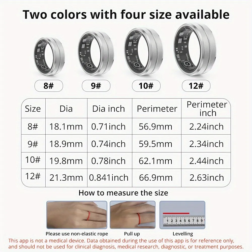 Smart Ring Fitness Tracker Workout Smart Ring, Steps Distance, Calories, Sleep Tracking, Exercise Tracking