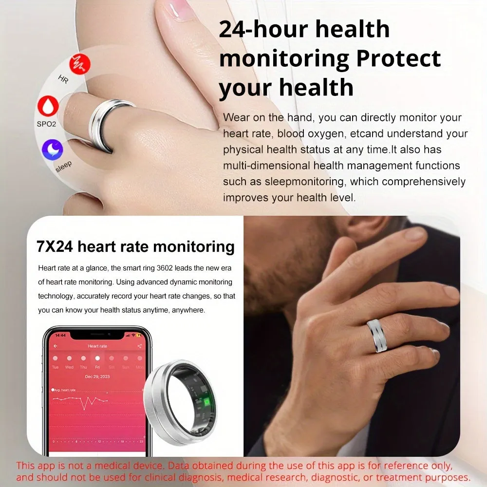 Smart Ring Fitness Tracker Workout Smart Ring, Steps Distance, Calories, Sleep Tracking, Exercise Tracking