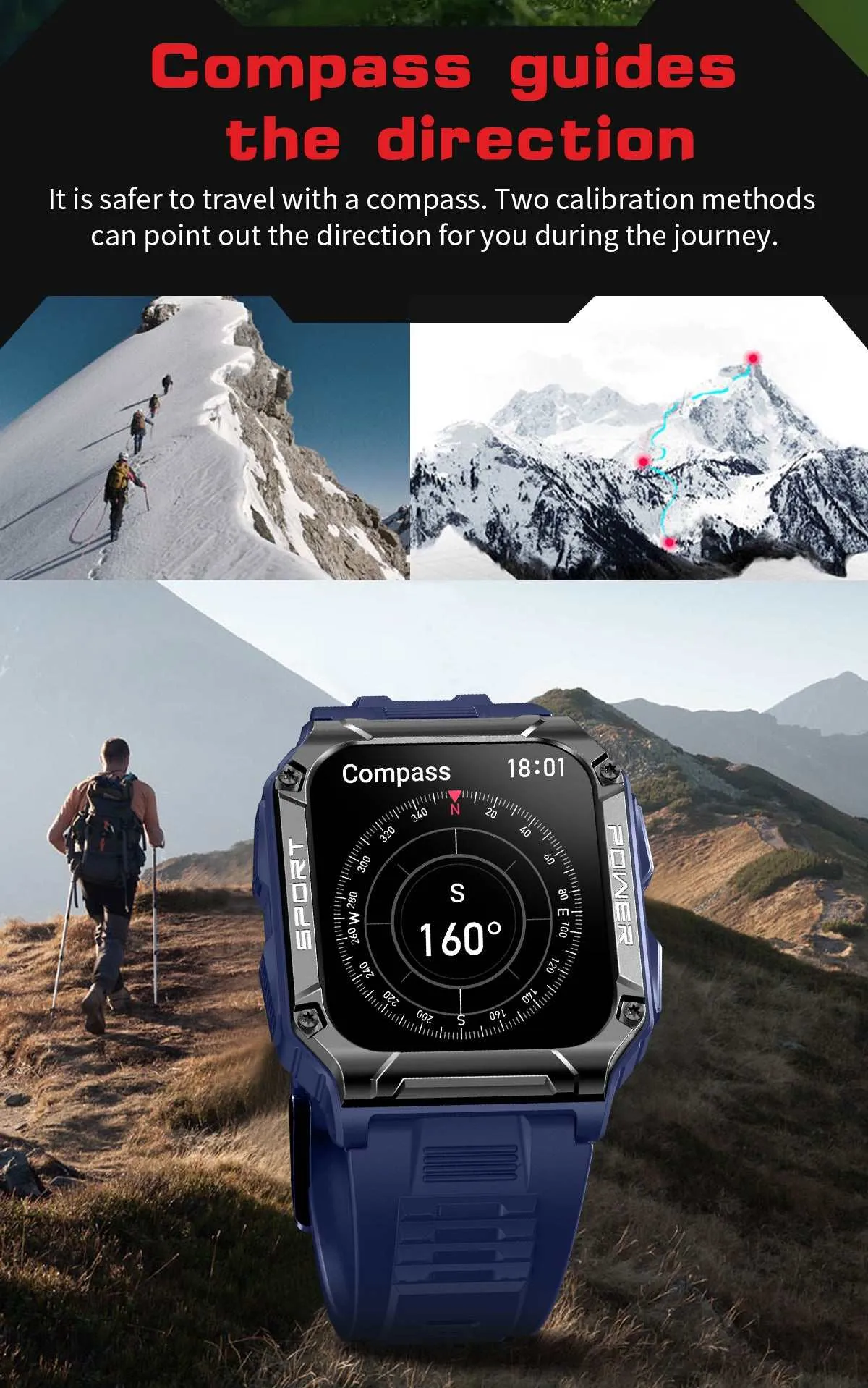Sport Smart Watch W/ Multiple Tracking Features