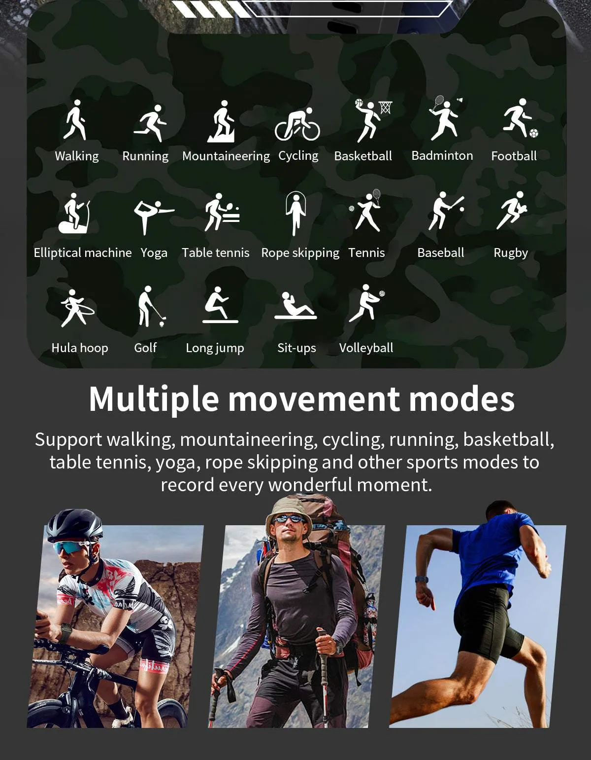 Sport Smart Watch W/ Multiple Tracking Features