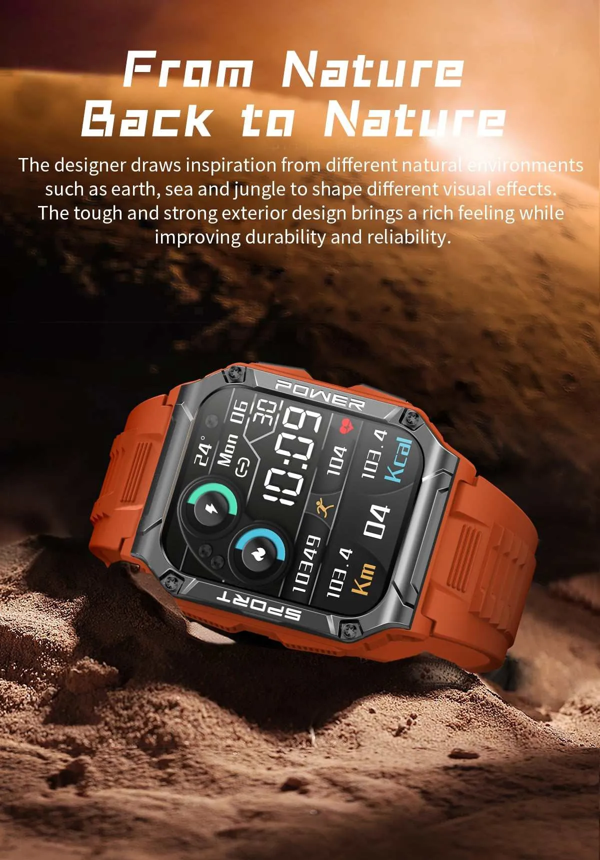 Sport Smart Watch W/ Multiple Tracking Features