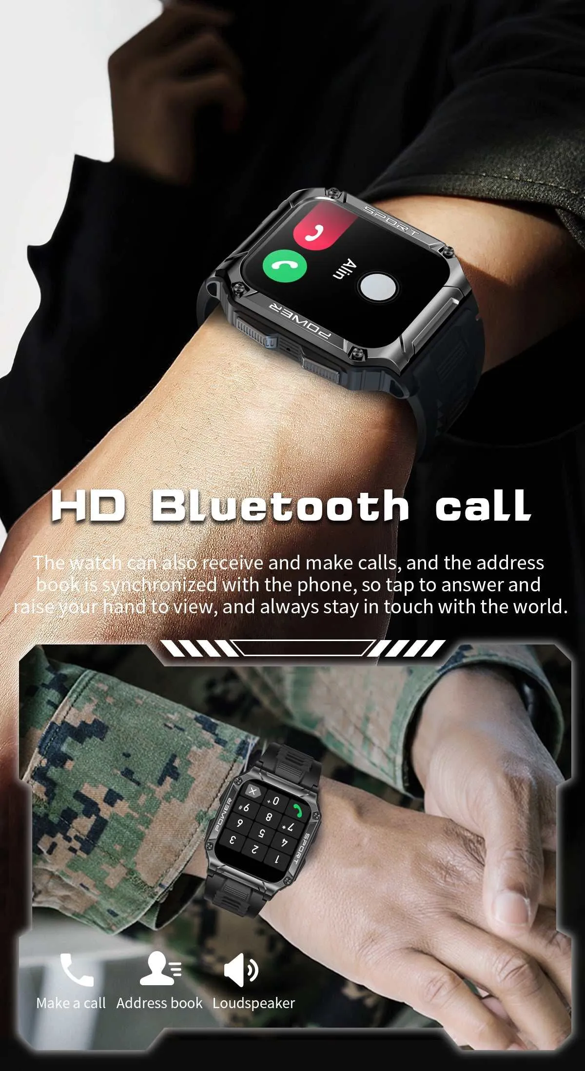 Sport Smart Watch W/ Multiple Tracking Features