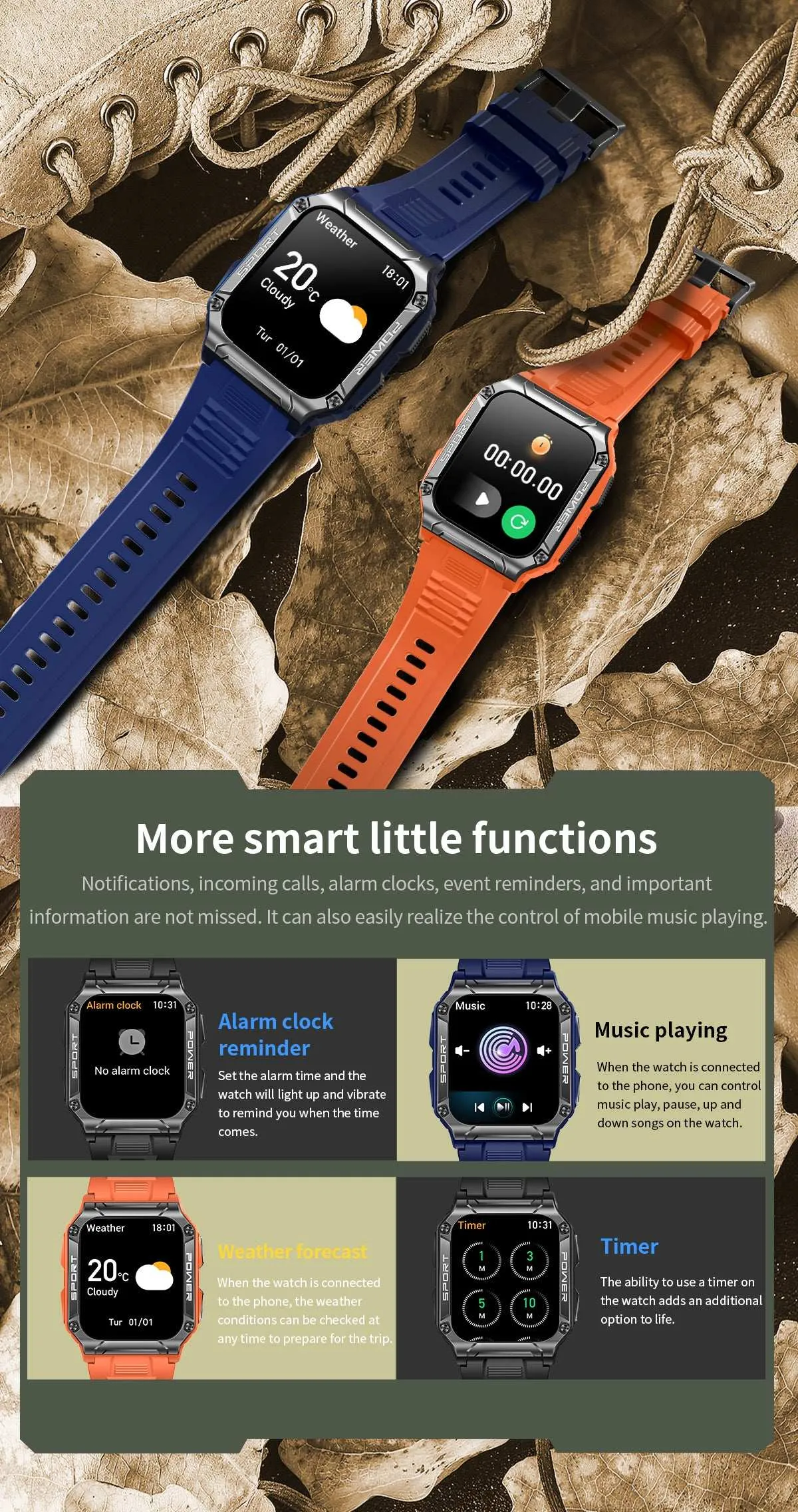 Sport Smart Watch W/ Multiple Tracking Features