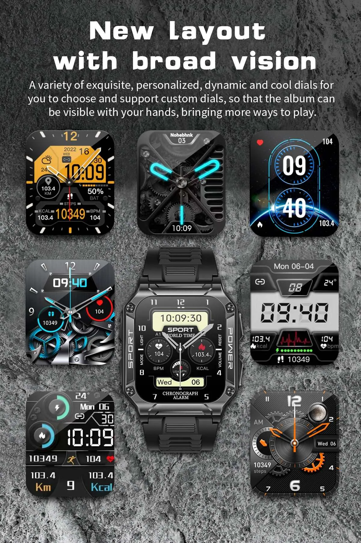 Sport Smart Watch W/ Multiple Tracking Features