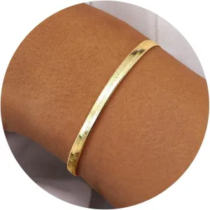 TEN MIRO Chunky Silver Bangle for Women, Stackable Bangle Cuff Bracelets for Women Non Tarnish Trendy Elegance Charms Non Tarnish Chain Bracelet Pack Fashion for Womens