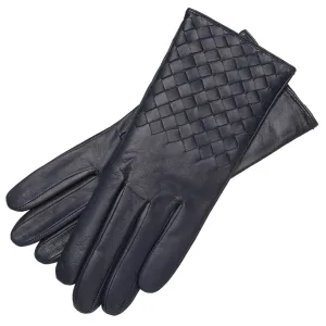 Trani Blue navy Leather Gloves