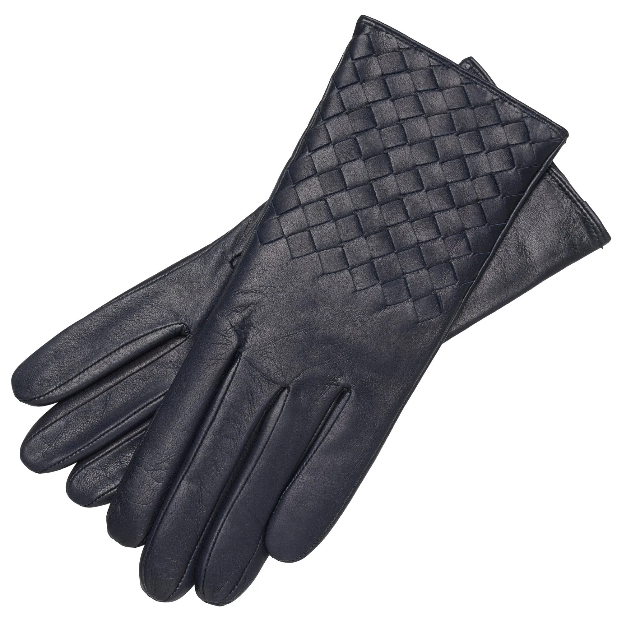 Trani Blue navy Leather Gloves