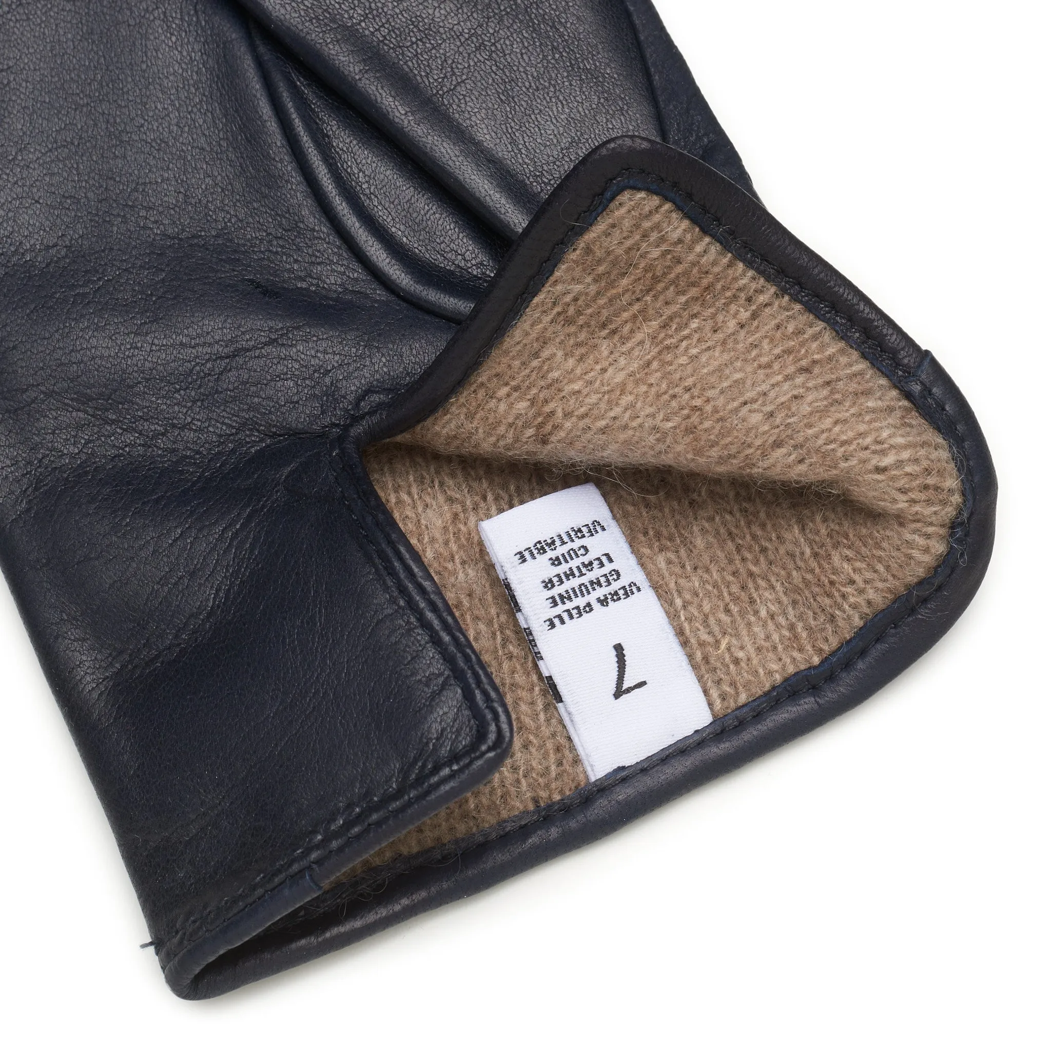 Trani Blue navy Leather Gloves