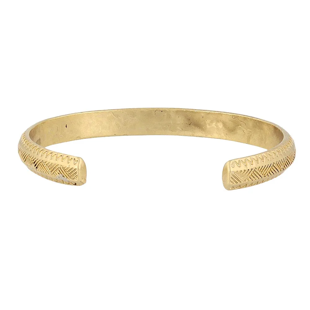 Triangle Pattern Open Bangle