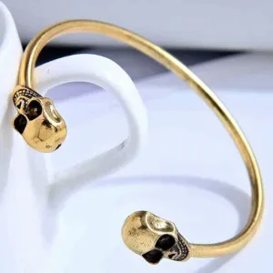 Twin Skull Cuff Bangle