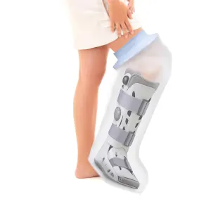 Waterproof Leg Cast Cover for Shower Bath, Extra Wide Adult Leg Cast Shower Protector, Watertight Seal Cast Cover Leg for Knee Foot Ankle, No Mark on Skin Reusable (Adult Long EX)